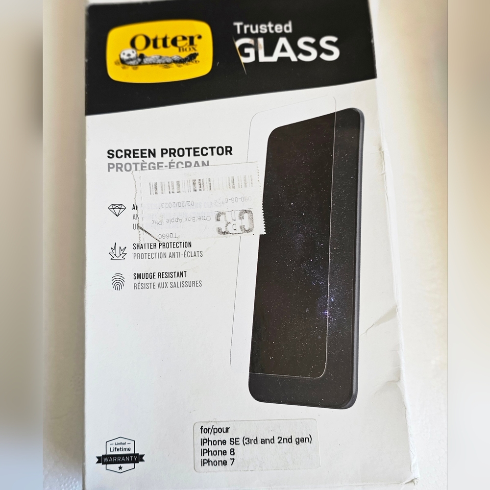 Otterbox trusted glass screen protector for iPhone 8/7  SE (3rd and 2nd)